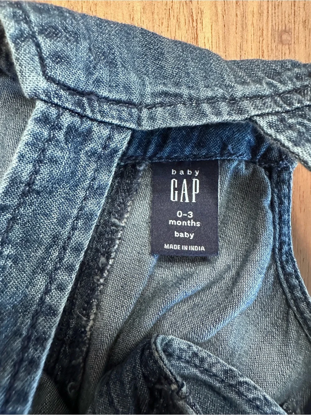 GAP Blue Denim Baby Overalls Romper